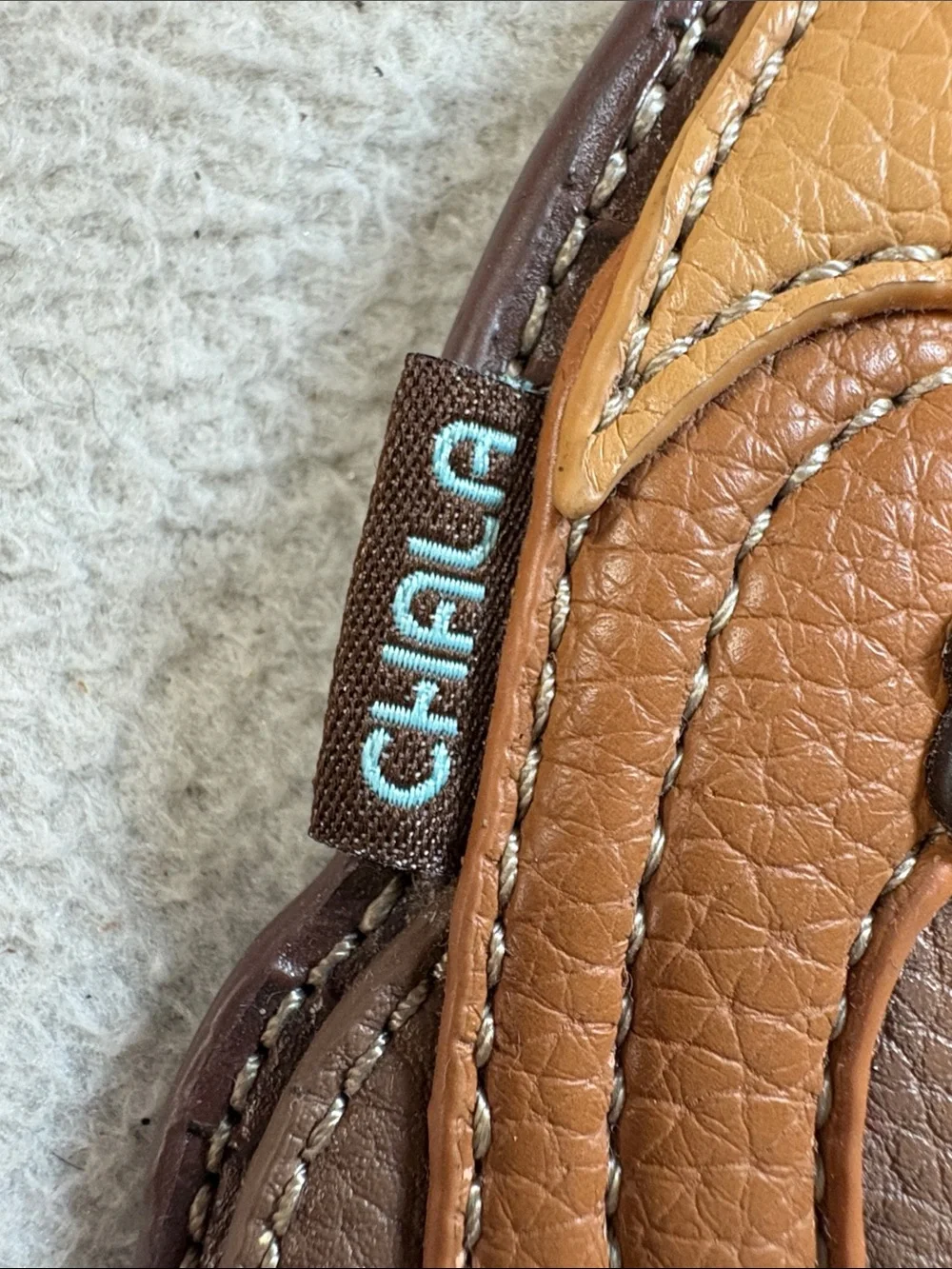 Chala Bear and Cub Leather Keychain - Brown, Tan, Black, Red, Teal